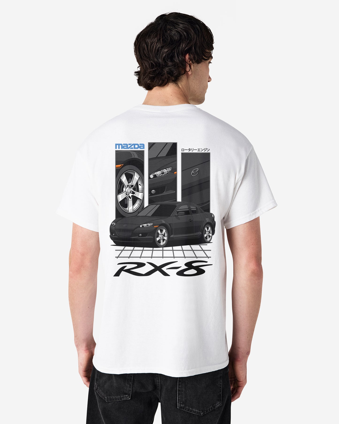 Mazda RX-8 Series 1 Black - GRID - T-SHIRT
