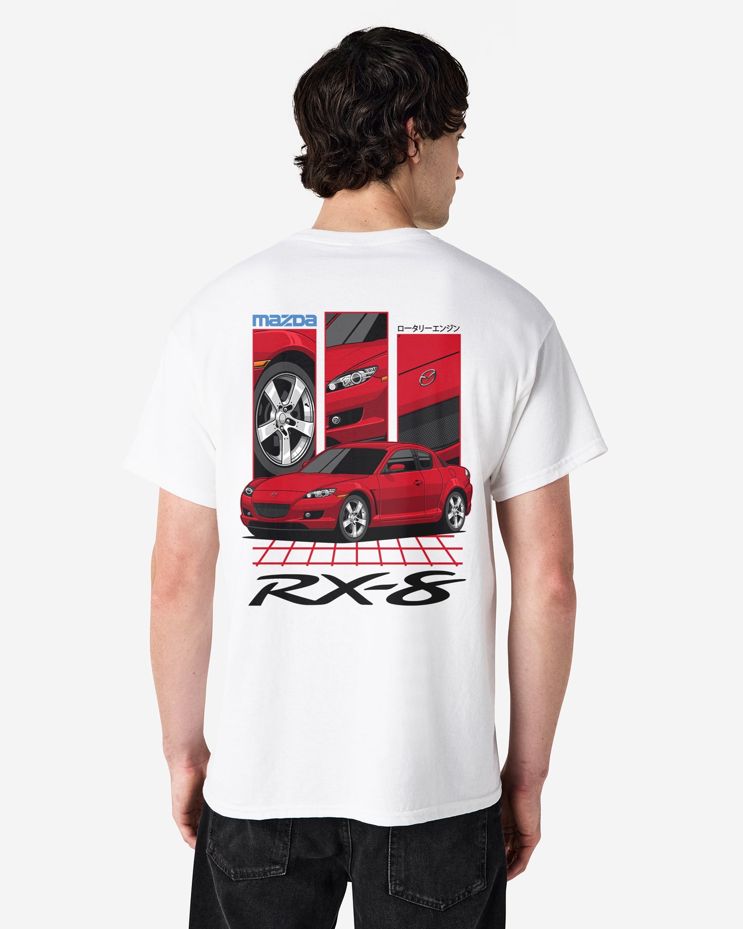 Mazda RX-8 Series 1 Red - GRID - T-SHIRT
