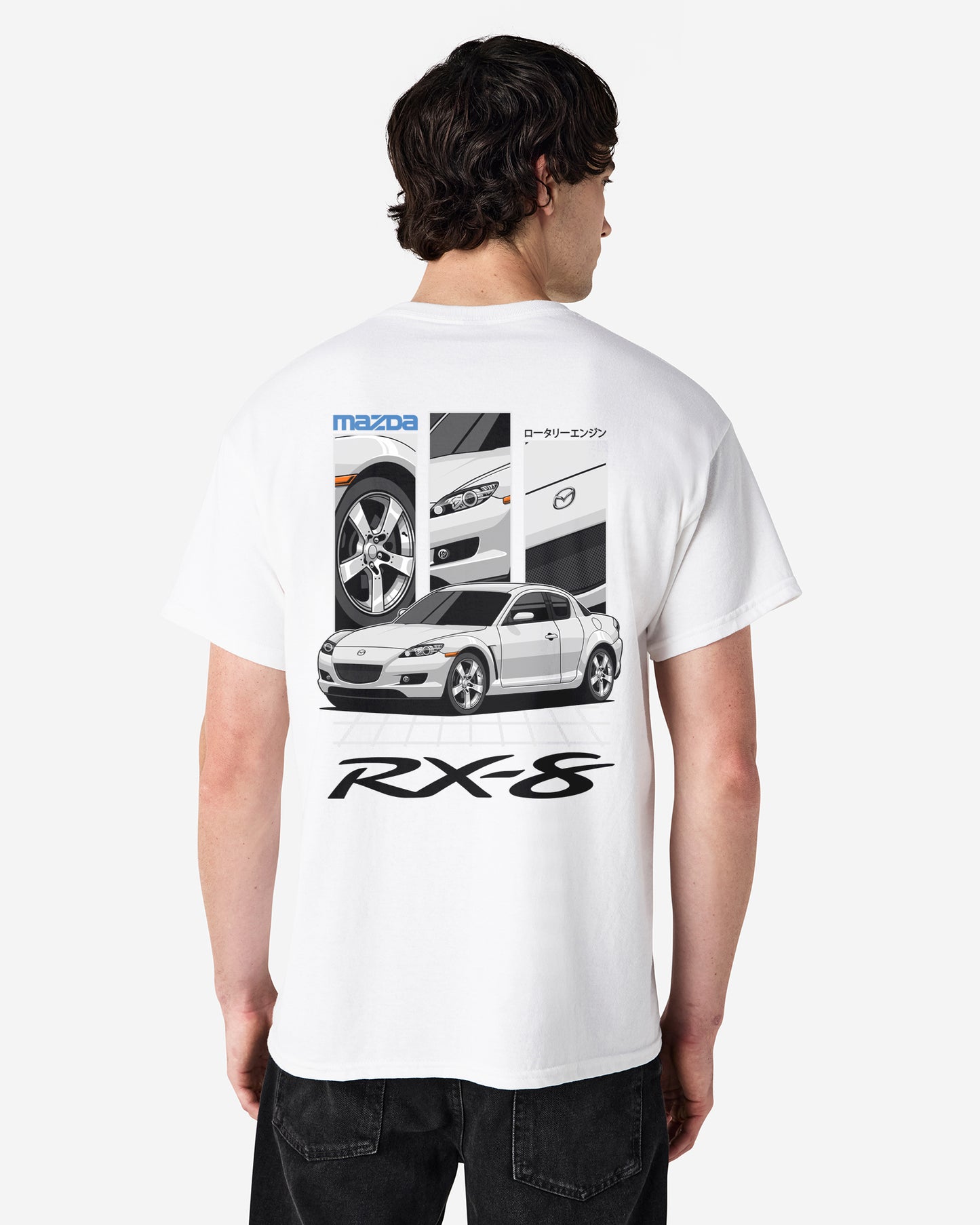 Mazda RX-8 Series 1 White - GRID - T-SHIRT