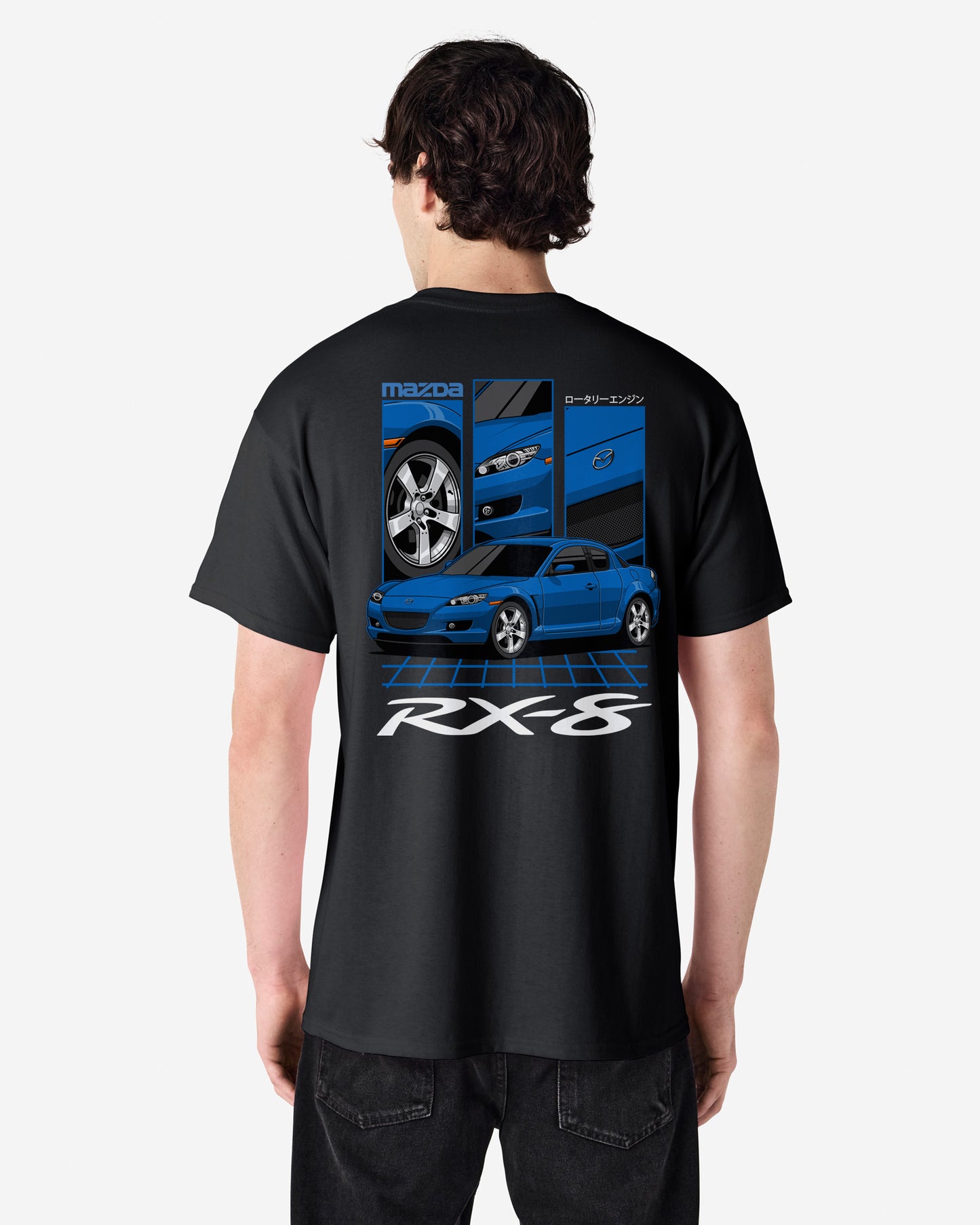 Mazda RX-8 Series 1 Blue - GRID - T-SHIRT