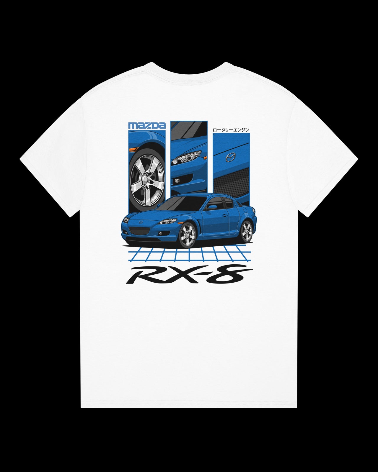 Mazda RX-8 Series 1 Blue - GRID - T-SHIRT