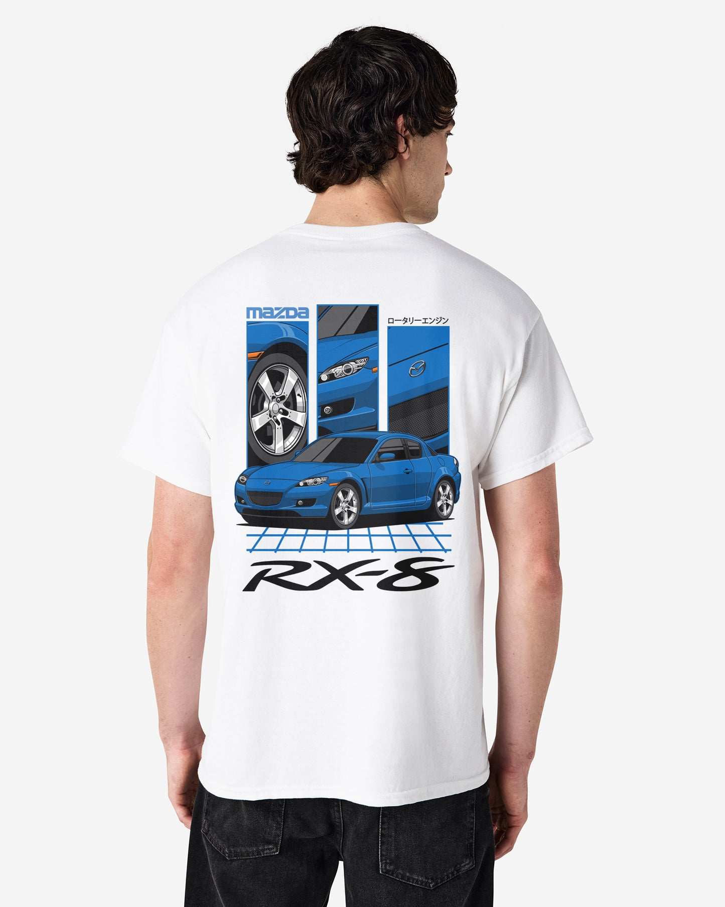 Mazda RX-8 Series 1 Blue - GRID - T-SHIRT