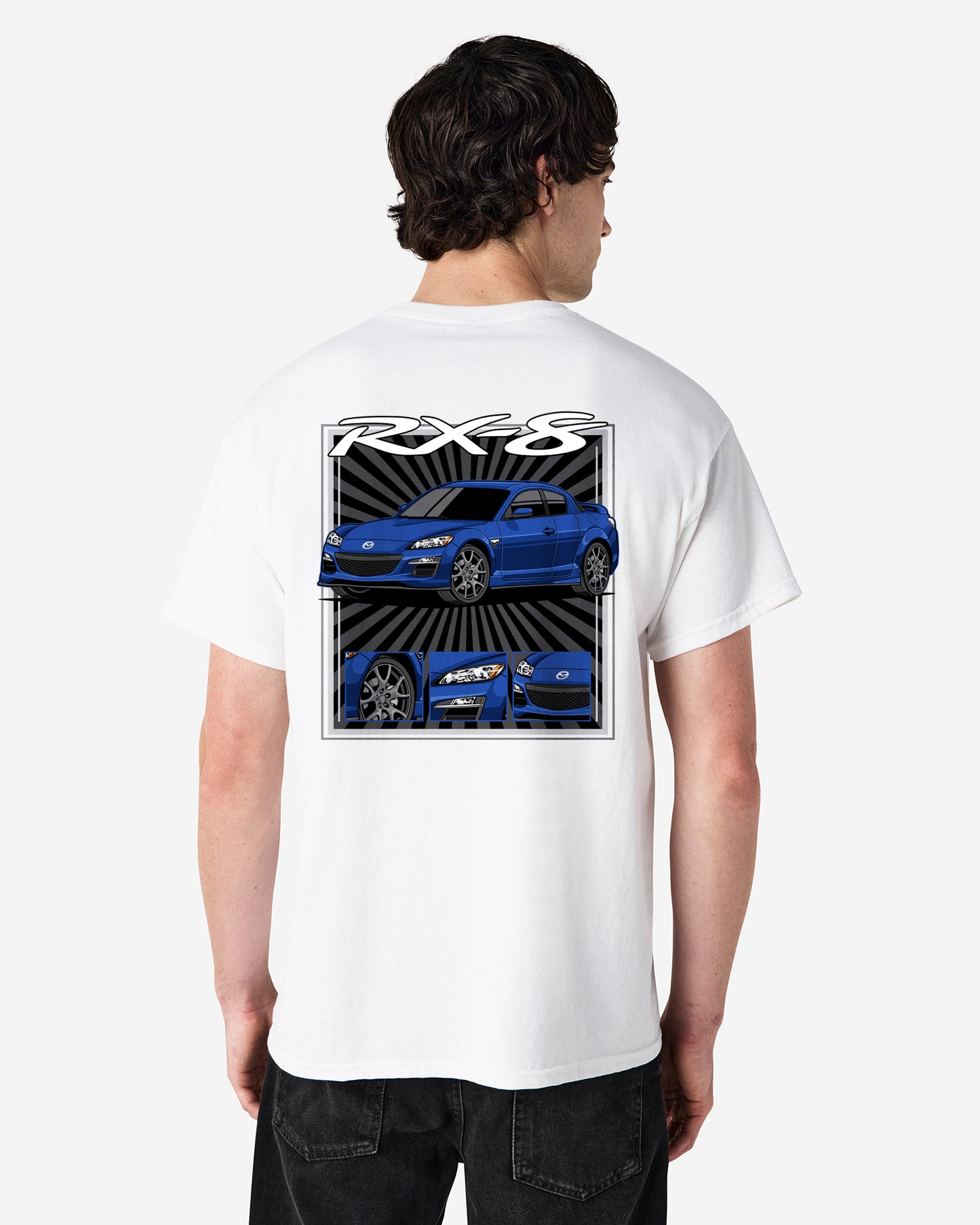 Mazda RX-8 Series 2 Blue - Radial Rays - T-SHIRT