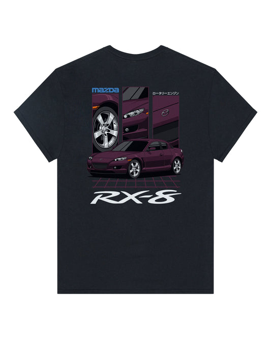 Mazda RX-8 Series 1 Cherry Black Mica - GRID - T-SHIRT