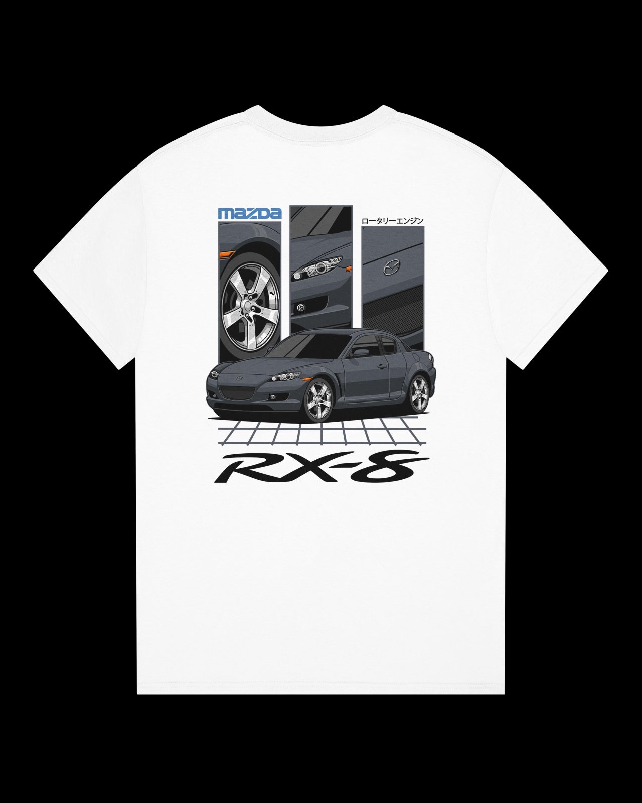 Mazda RX-8 Series 1 Grey - GRID - T-SHIRT