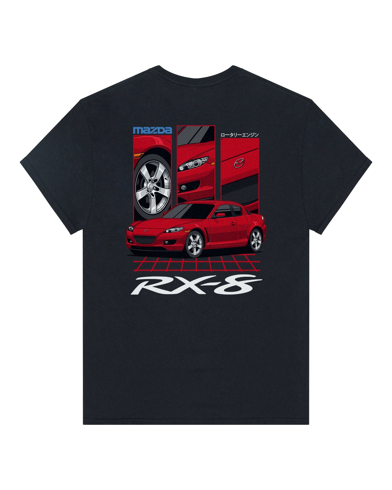 Mazda RX-8 Series 1 Red - GRID - T-SHIRT