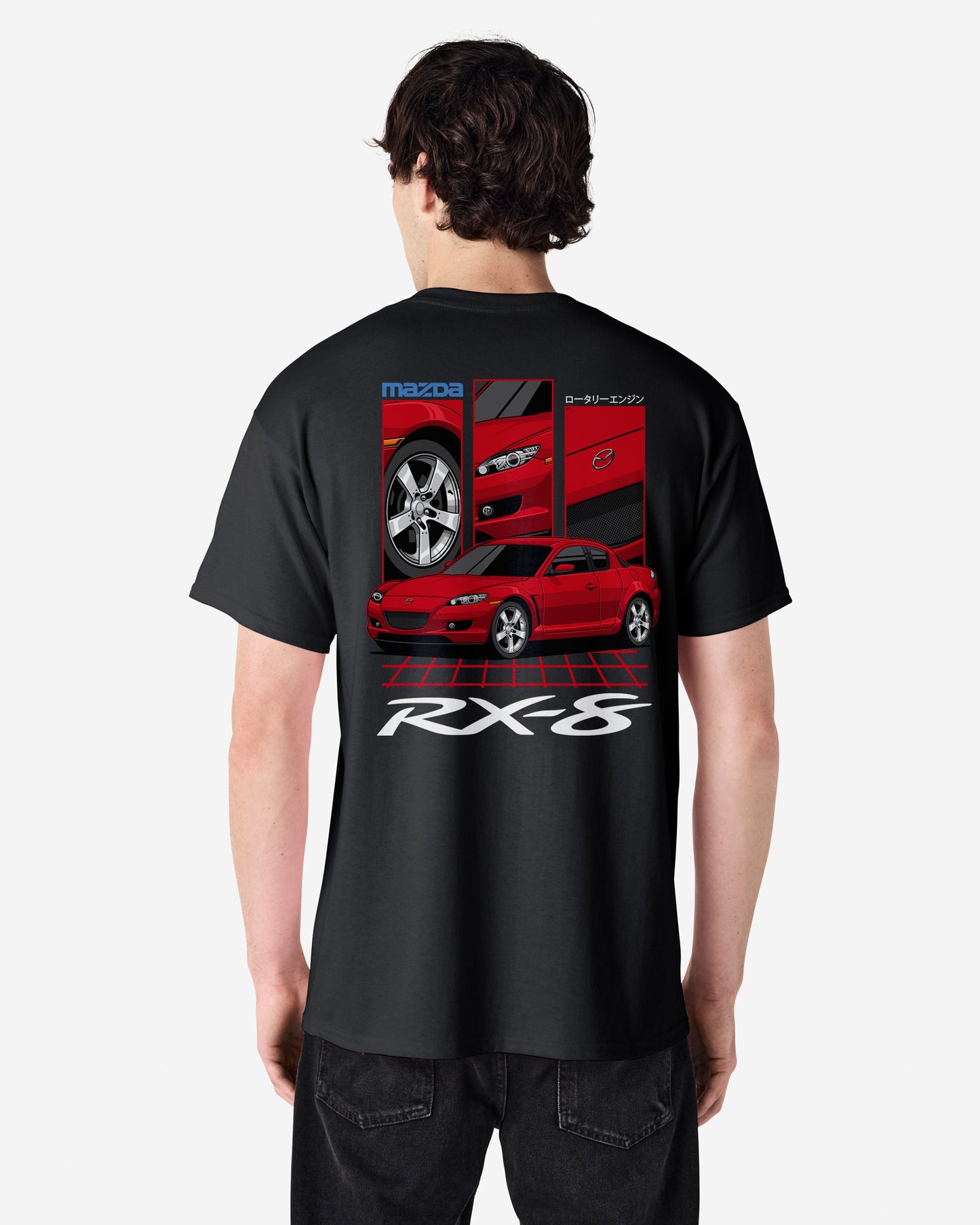 Mazda RX-8 Series 1 Red - GRID - T-SHIRT