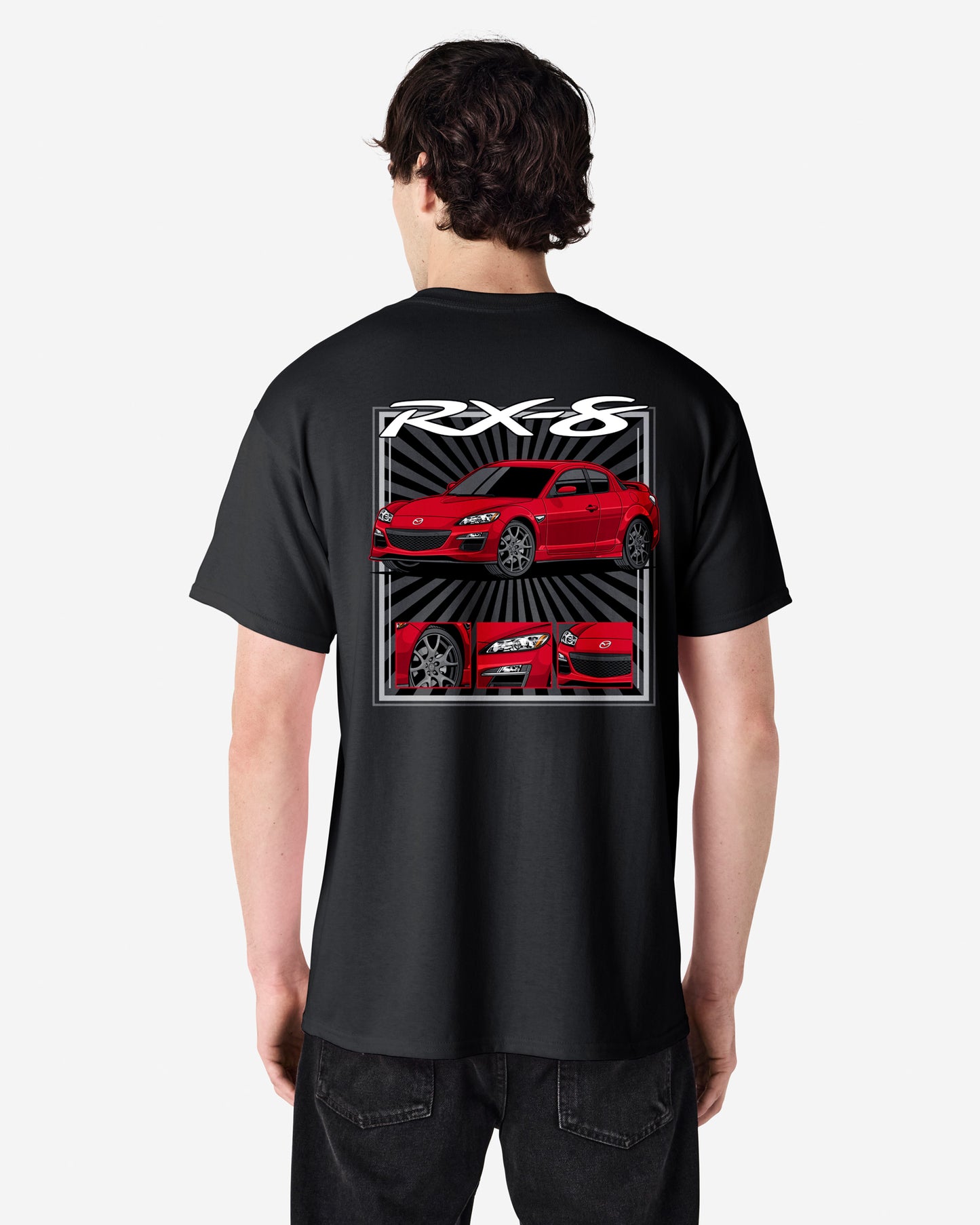 Mazda RX-8 Series 2 Red - Radial Rays - T-SHIRT