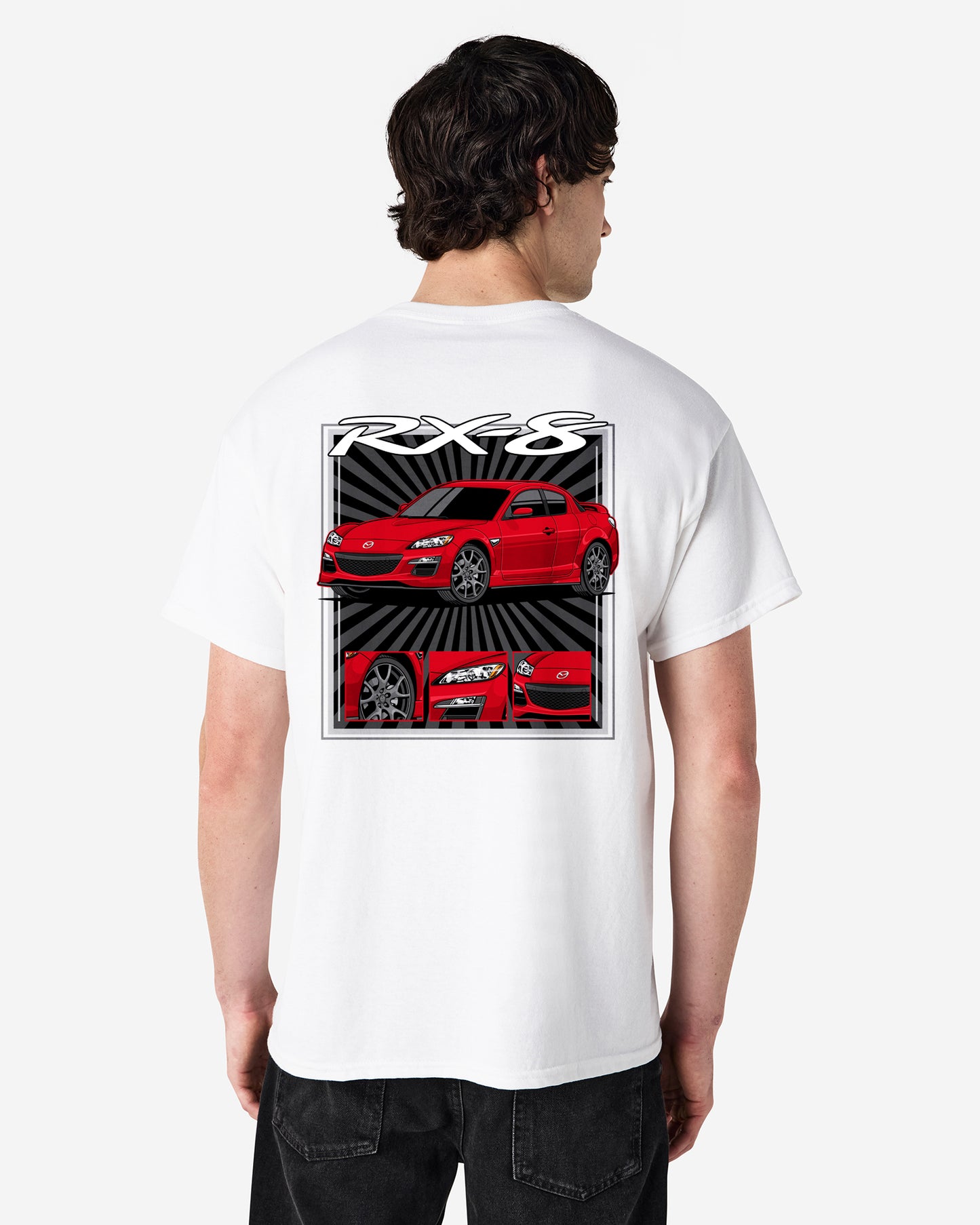 Mazda RX-8 Series 2 Red - Radial Rays - T-SHIRT
