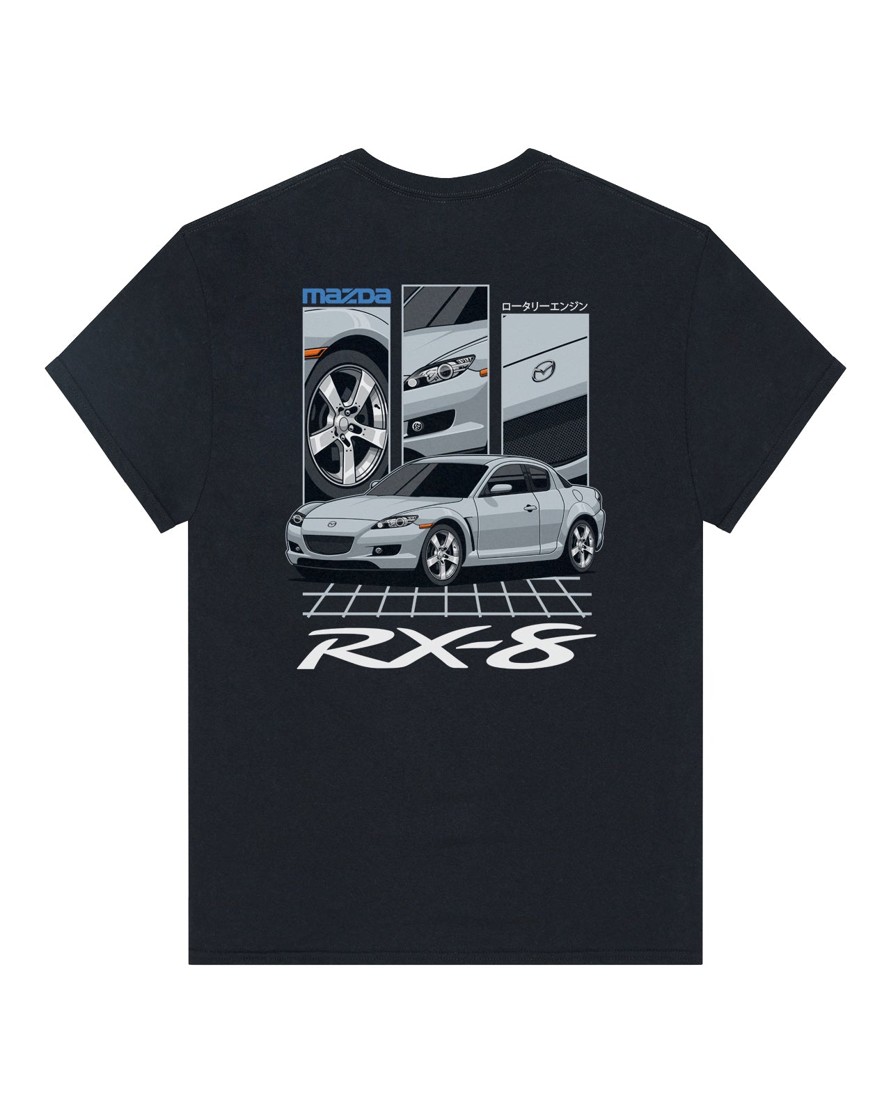 Mazda RX-8 Series 1 Silver - GRID - T-SHIRT