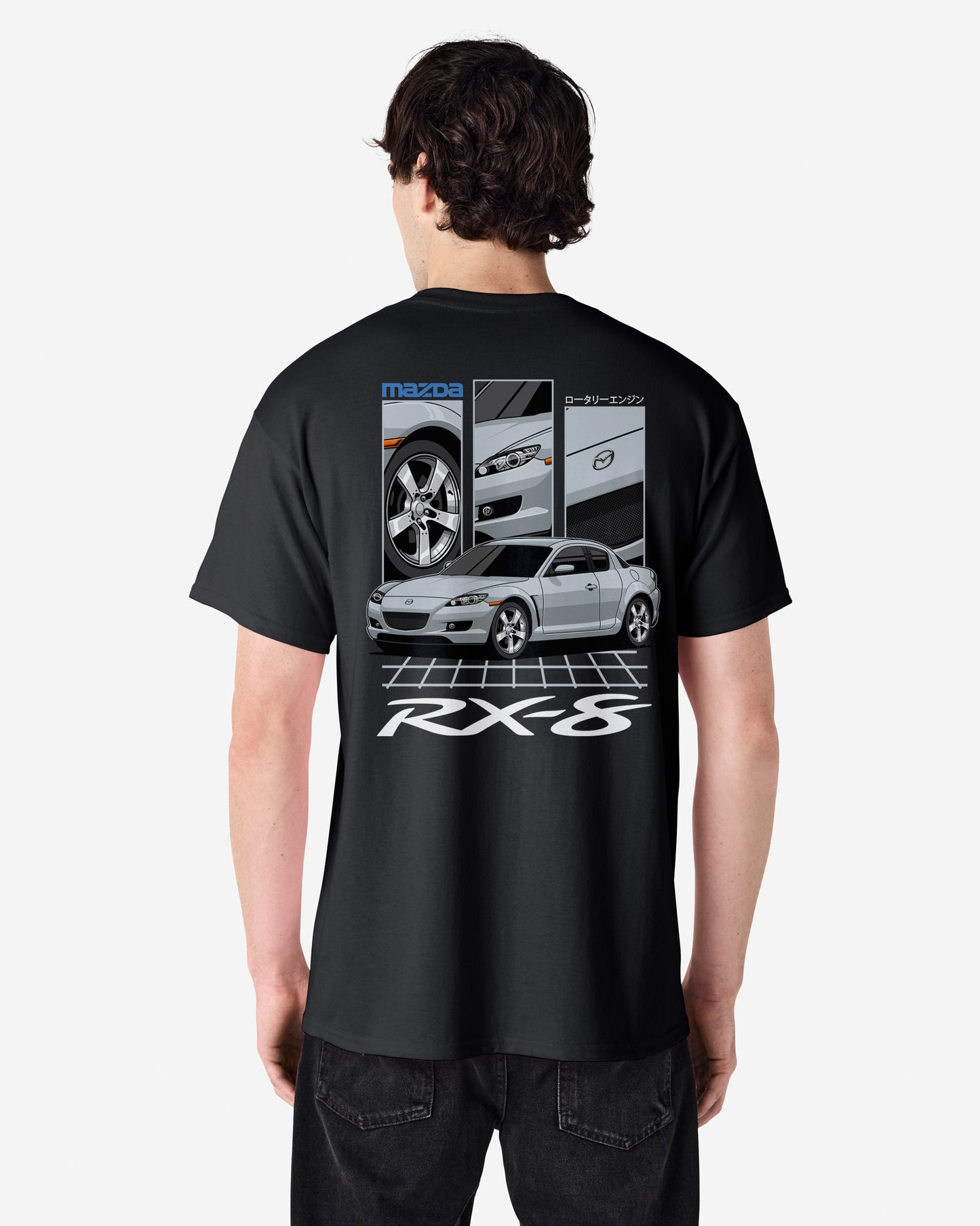 Mazda RX-8 Series 1 Silver - GRID - T-SHIRT