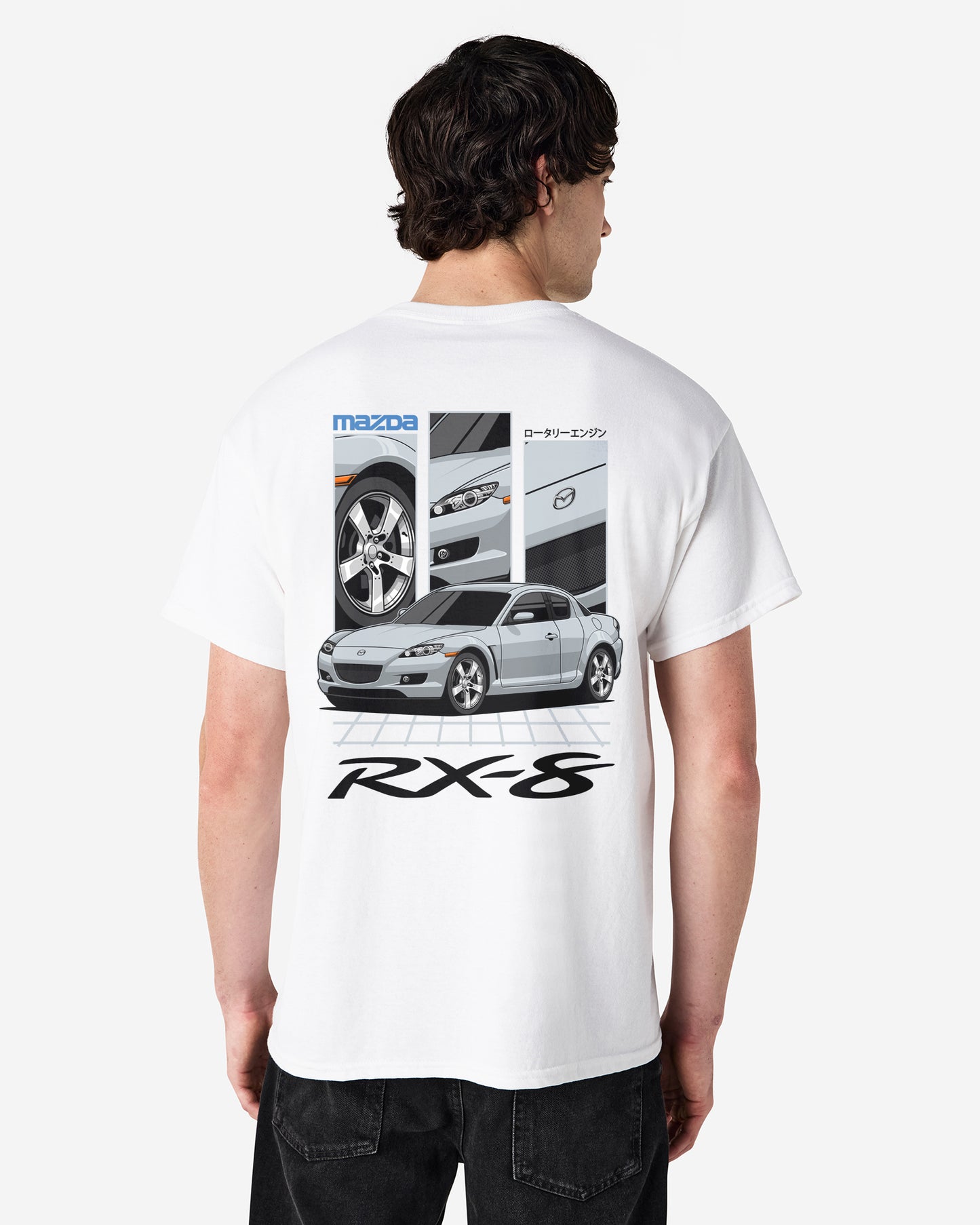 Mazda RX-8 Series 1 Silver - GRID - T-SHIRT