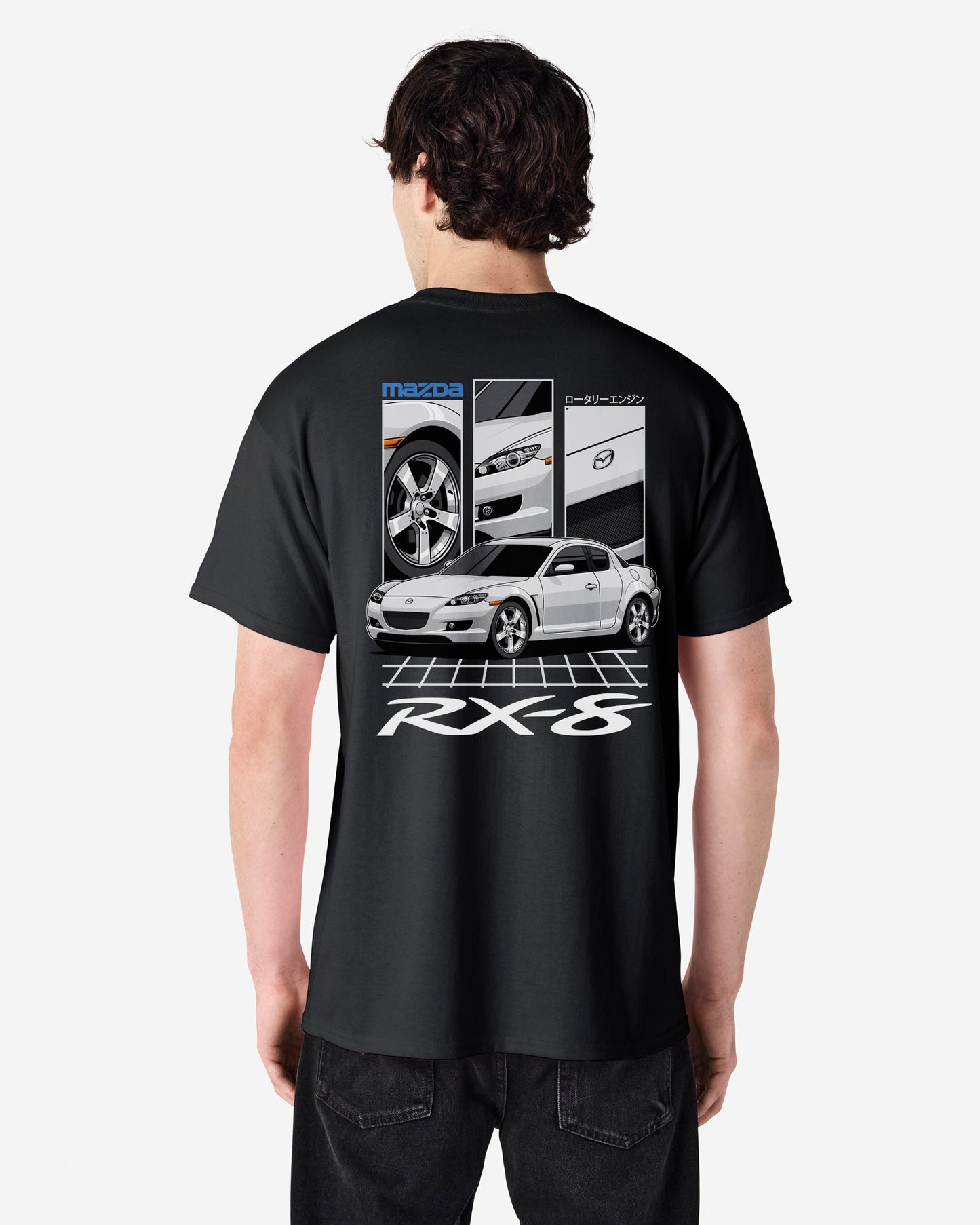 Mazda RX-8 Series 1 White - GRID - T-SHIRT