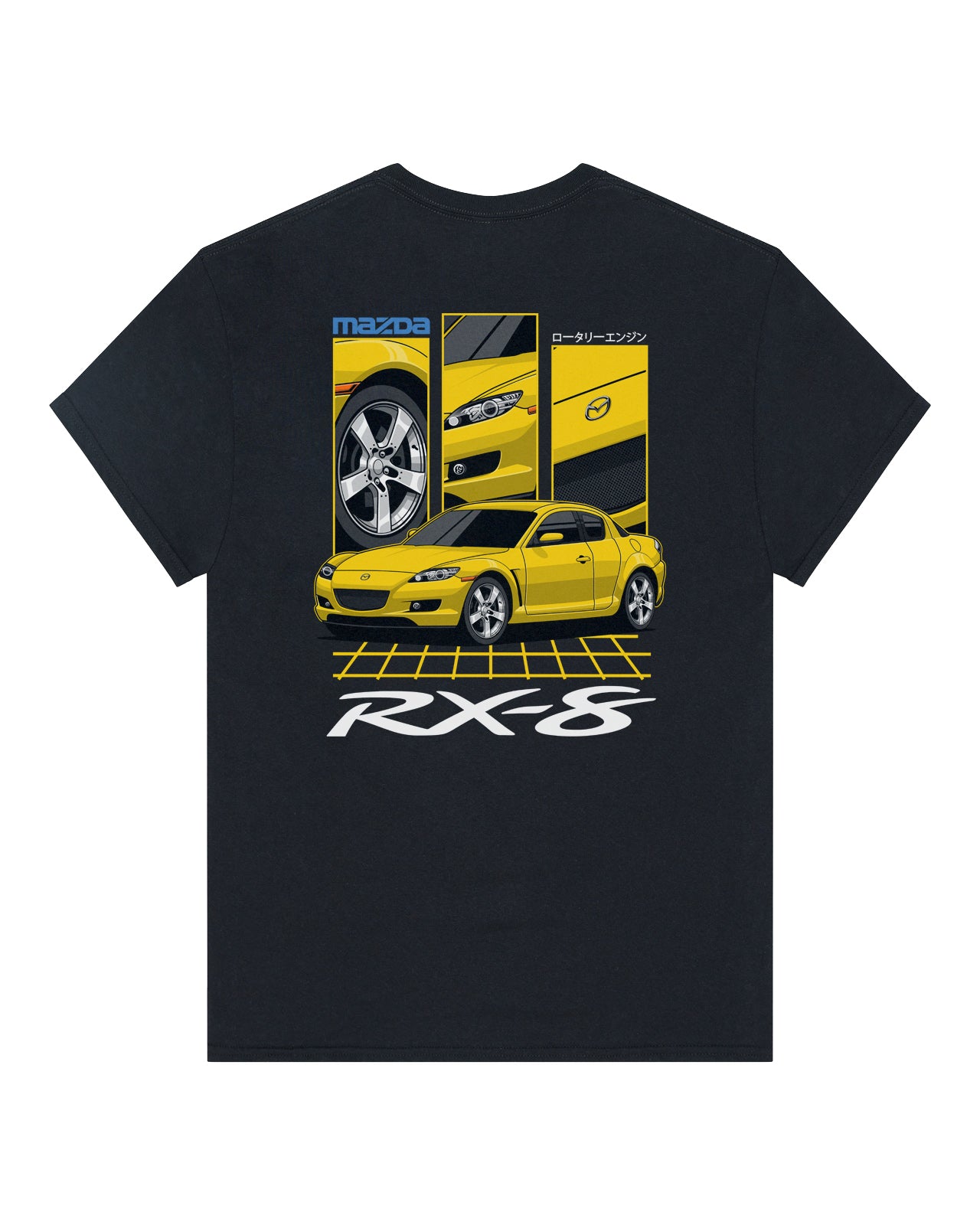 Mazda RX-8 Series 1 Yellow - GRID - T-SHIRT
