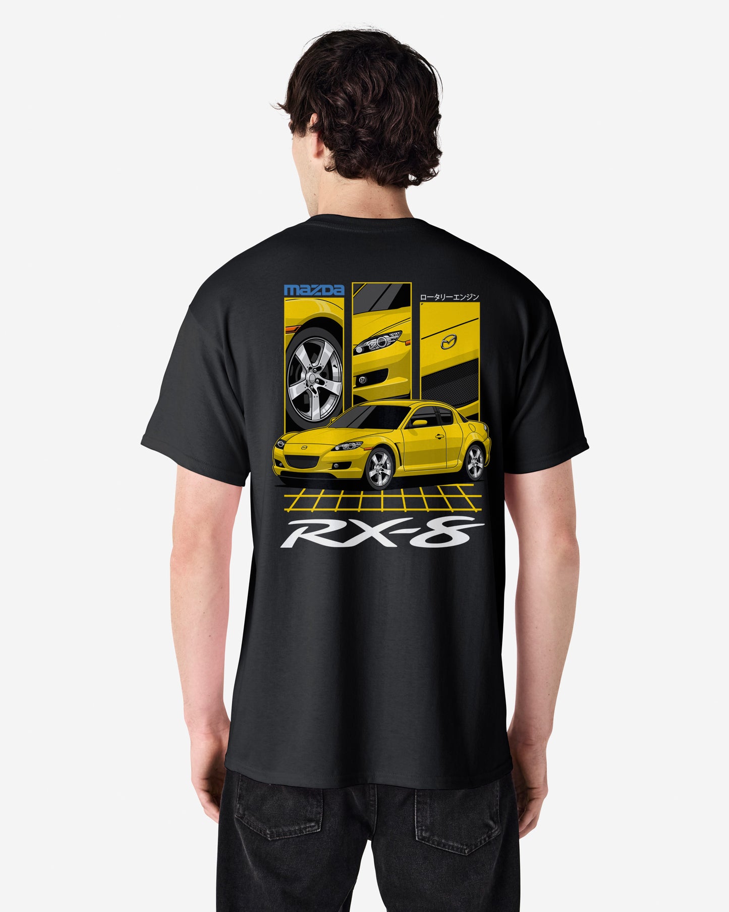 Mazda RX-8 Series 1 Yellow - GRID - T-SHIRT