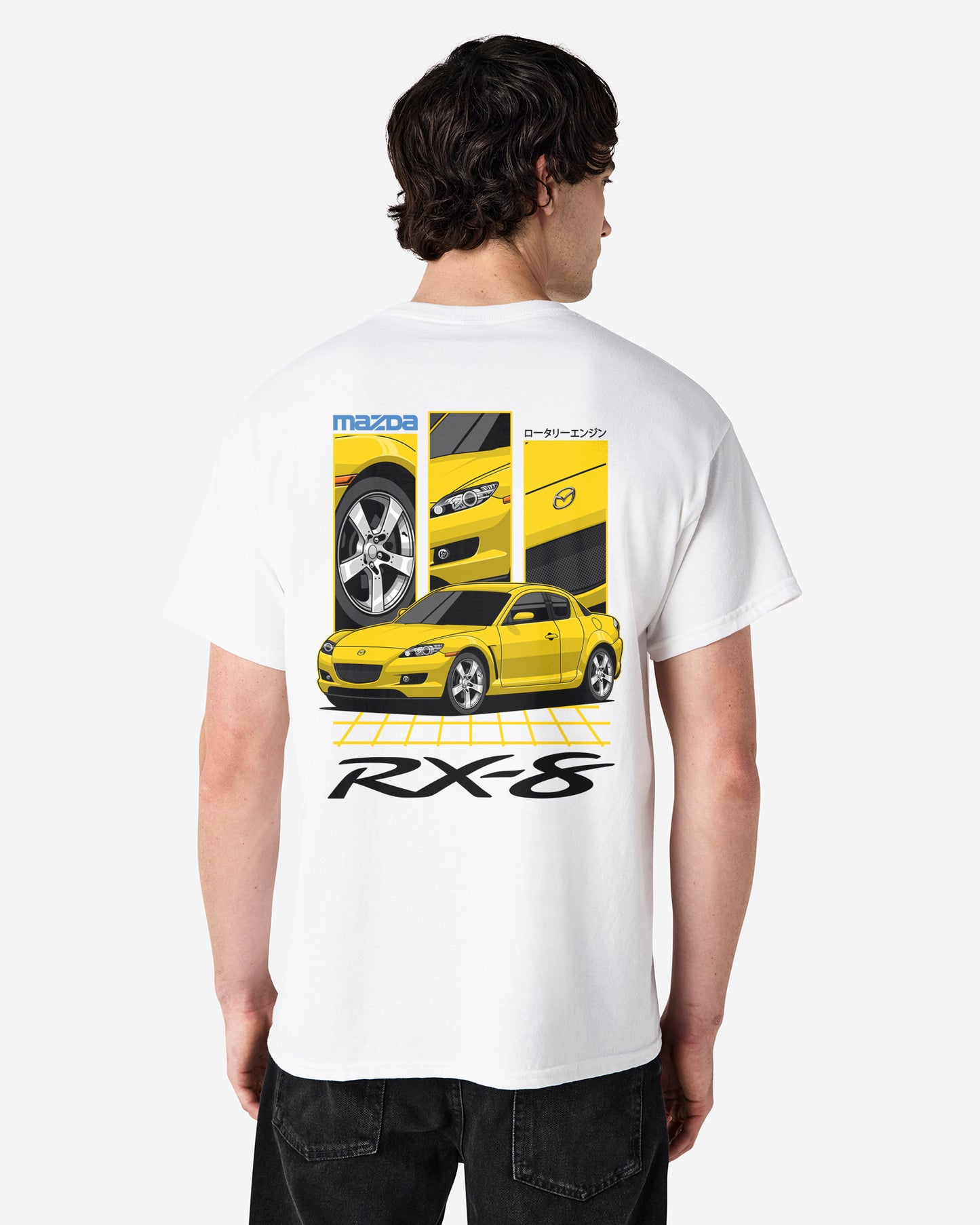 Mazda RX-8 Series 1 Yellow - GRID - T-SHIRT